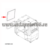 156-6472 / 383-8541 / 3838541 /1566472  Стекло лобовое верхнее (Плоский триплекс) - exkavator66.ru - Екатеринбург