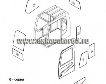 71Q6-02031/71Q6-02030 Стекло двери нижнее - exkavator66.ru - Екатеринбург