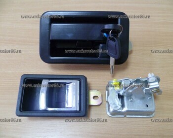 Ручка двери для экскаватора Hyundai -7 в сборе (Хундай)  71N6-03390 + 71N6-03410 + 71N6-03400 - exkavator66.ru - Екатеринбург