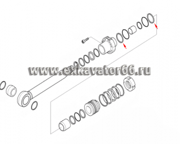 S641-105003/S641-105002 Кольцо подпорное (RING-BACK UP, FOR O-RING) - exkavator66.ru - Екатеринбург